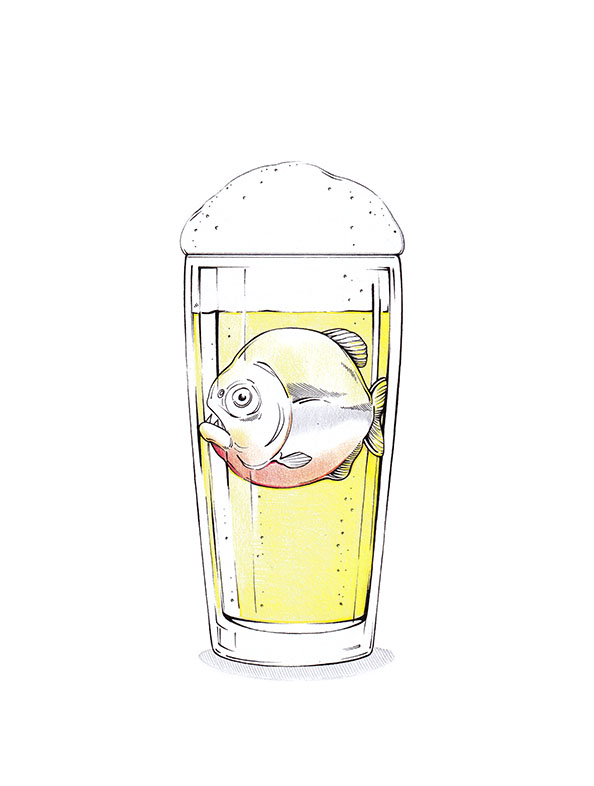 Piranha im Bierglas: Bieranha