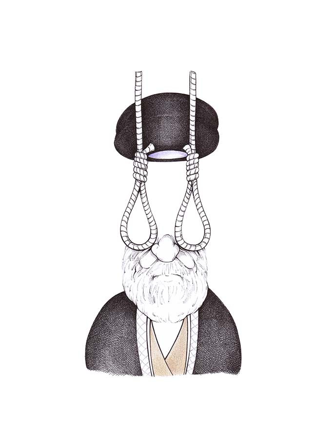 Iran Ajatollah Karikatur zum Thema Todesstrafe